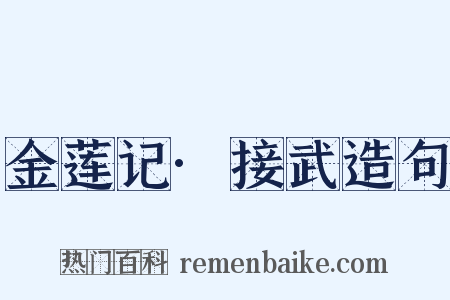 金莲记·接武造句是什么意思的图片